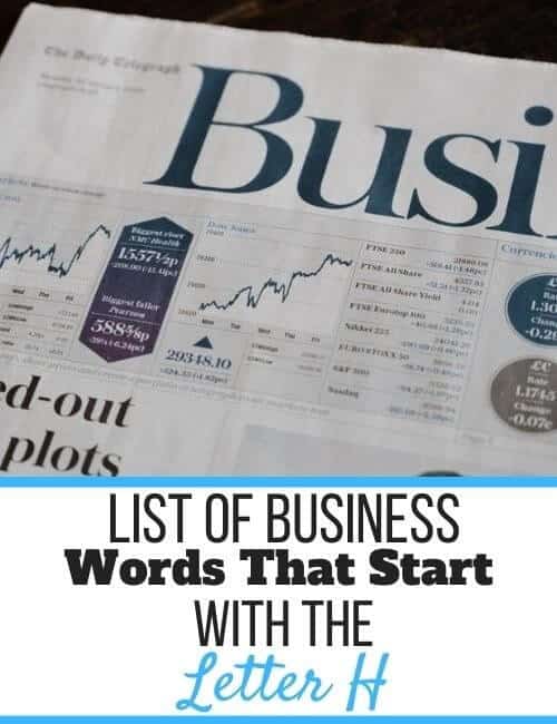 Business Words That Start With H