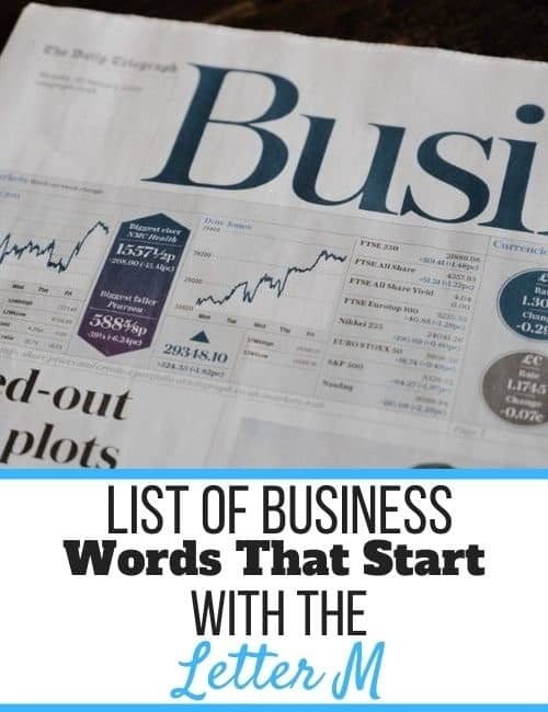 Business Words That Start With M