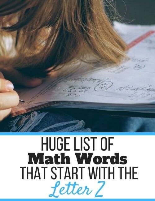 Math Words That Start With Z
